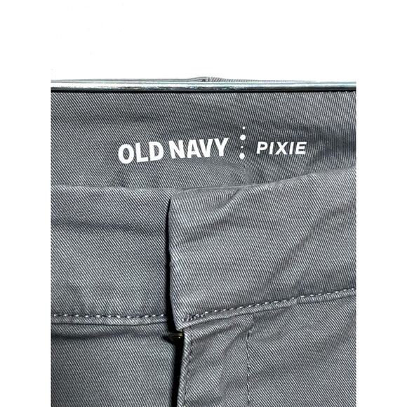 Old Navy Pixie Khakis Chinos Greystone Stretch Front Pockets Women 8R Y2K 2016 - Picture 3 of 9